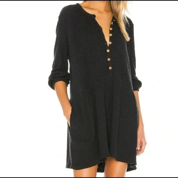 Free People FP Beach Blossom Button Up Shirt Dress Stretch Cotton Size  Small - Picture 3 of 11